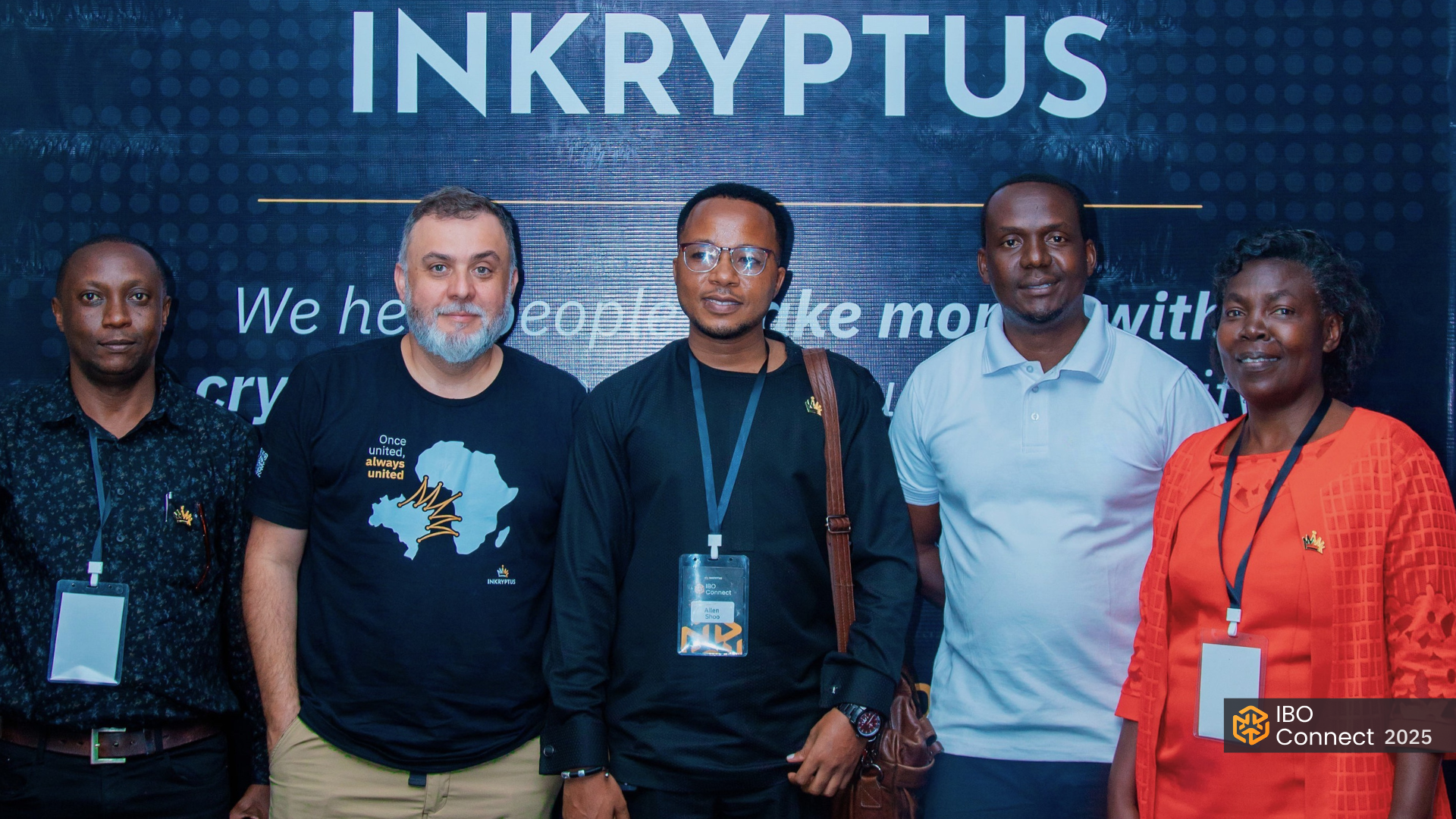 Pierre, CEO of Inkryptus, with Inkryptus IBOs at the IBO Connect 2025 event