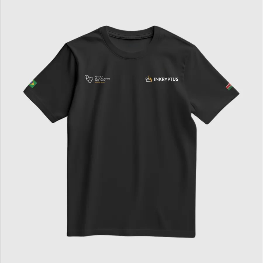 The front of the shirt, with the festival and Inkryptus logos on the chest