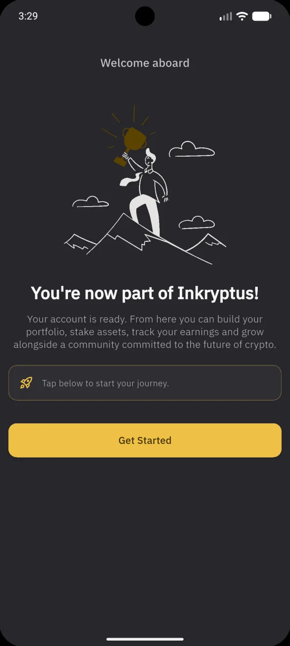 Create account, done