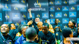 Photo booth at Inkryptus' new office in Dar es Salaam, Tanzania